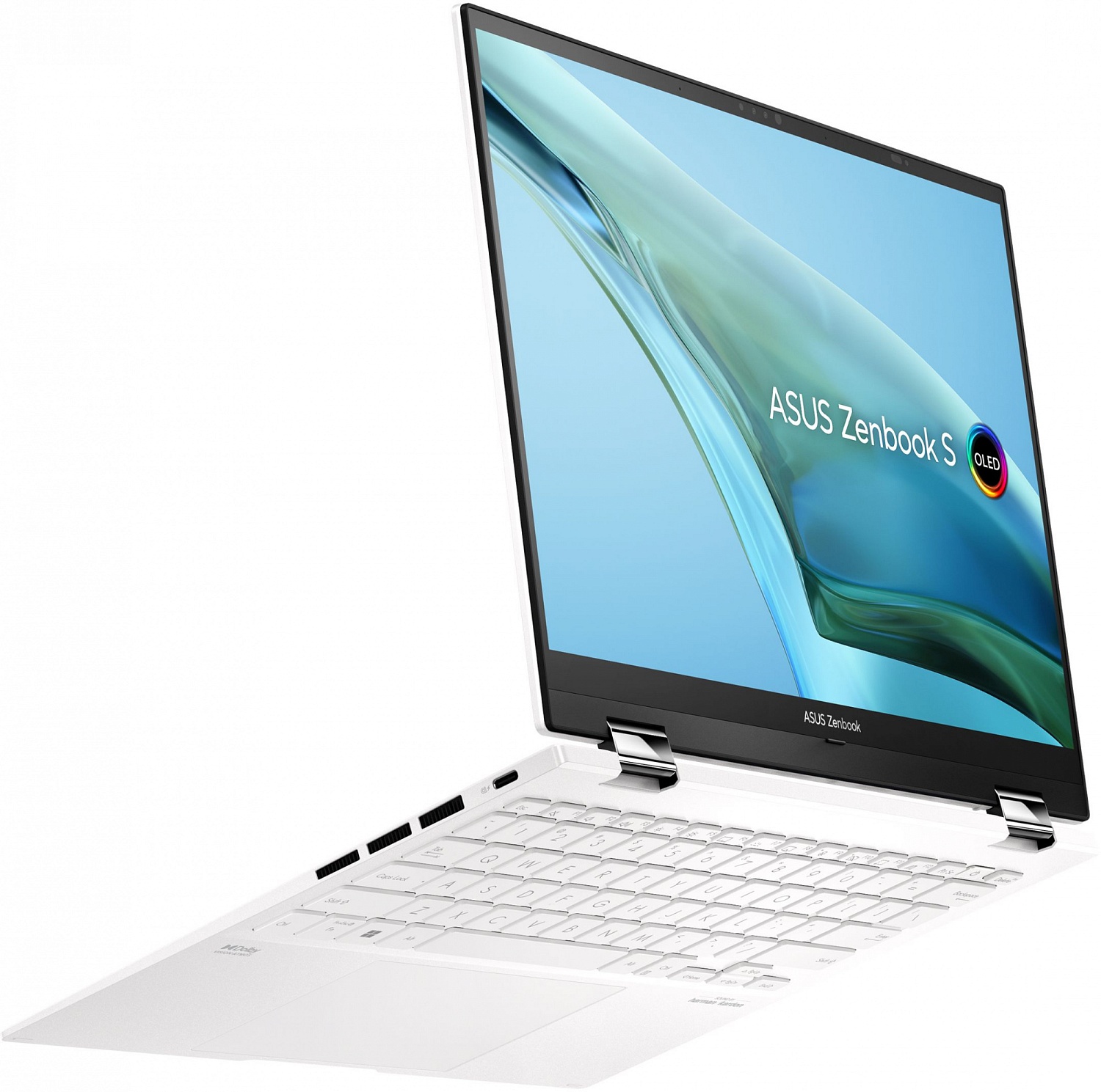 Ноутбук Asus ZenBook Flip S 13 OLED UP5302ZA-LX426W Core i5 1240P 16Gb SSD512Gb Intel Iris Xe graphics 13.3" OLED Touch 2.8K (2880x1800) Windows 11 Home white WiFi BT Cam Bag (90NB0VV2-M00L80)