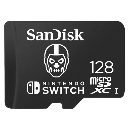 Карта памяти SanDisk Nintendo MicroSD UHS I Card - Fortnite Edition, Skull Trooper, 128GB