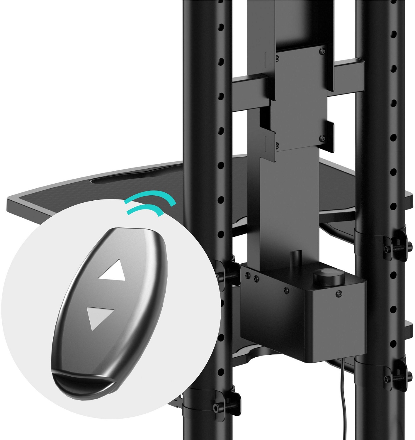 Подставка для телевизора Onkron TS1881 Elift черный 50"-86" макс.90кг напольный наклон