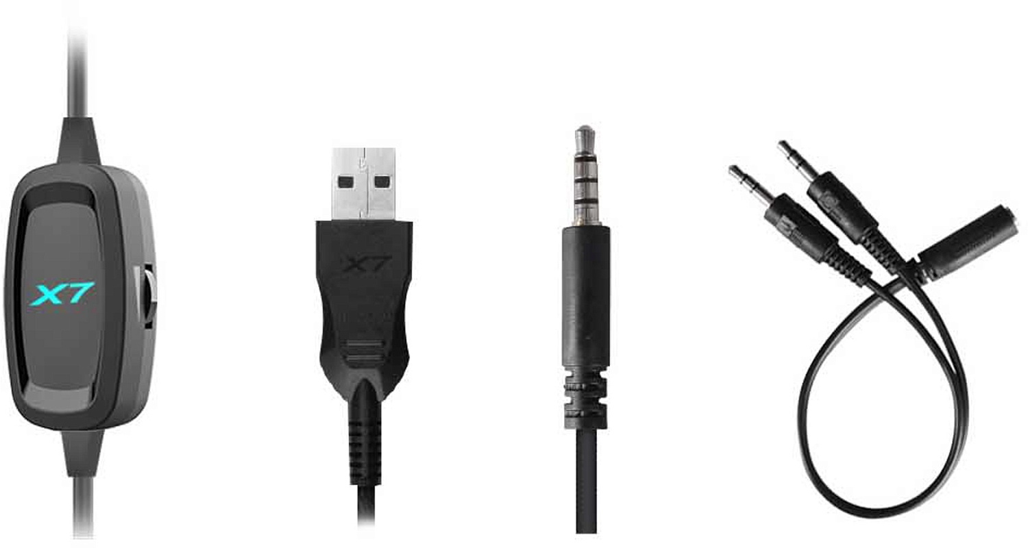 Наушники с микрофоном A4Tech XH-720p черный 2м мониторные оголовье