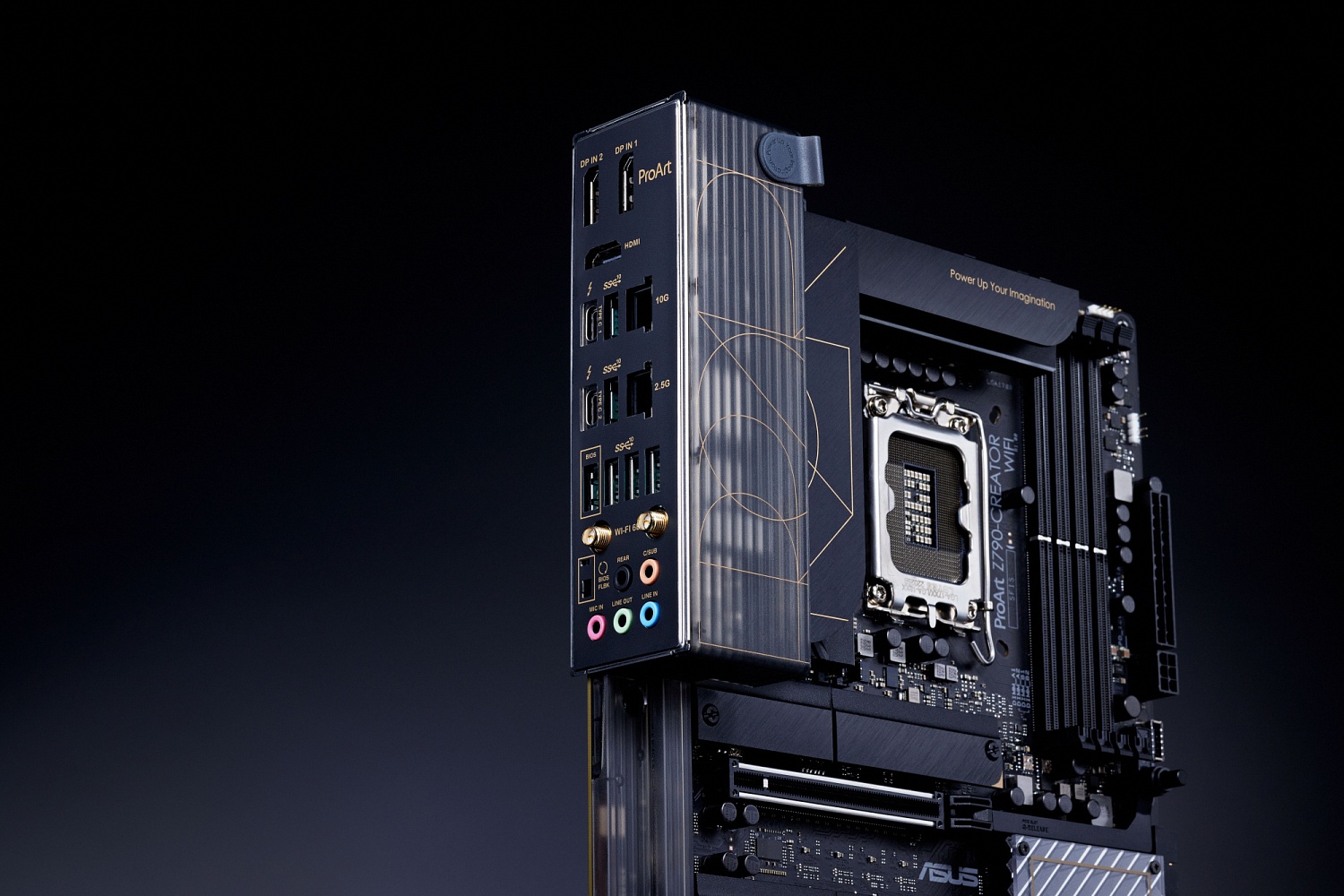 Материнская плата ASUS PROART Z790-CREATOR WIFI, LGA1700, Z790, 4*DDR5, HDMI, 8xSATA3 + RAID, M2, Audio, Gb LAN, USB 3.2, USB 2.0, ATX; 90MB1DV0-M0EAY0