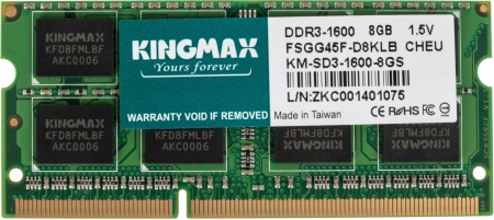 Память DDR3 8Gb 1600MHz Kingmax KM-SD3-1600-8GS RTL PC3-12800 CL11 SO-DIMM 204-pin 1.5В Ret