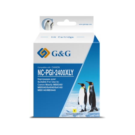 Картридж струйный G&G NC-PGI-2400XLY PGI-2400XL Y желтый (20.4мл) для Canon MAXIFY iB4040/ МВ5040/ МВ5340