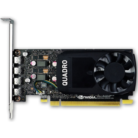 Видеокарта NVIDIA Nvidia Quadro P1000 4GB GDDR5 128-bit 4 x mDP 1.4; RTL box (incl: vga, 4xmDP->DP, FH + low profile planks, docs)