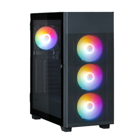 корпус ZALMAN S5 NEO, ATX, BLACK, WINDOW, 2xCOMBO (3.5" or 2.5"), 4x2.5", 1xUSB2.0, 1xUSB3.1, FRONT 3x120mm FRGB, REAR 1x120mm FRGB