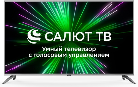 Телевизор LED Starwind 55" SW-LED55UB403 Салют ТВ стальной 4K Ultra HD 60Hz DVB-T DVB-T2 DVB-C DVB-S DVB-S2 WiFi Smart TV (RUS)