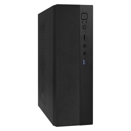 Корпус Desktop ExeGate MI-301U (mATX/mini-ITX, без БП, 1*USB+1*USB3.0, аудио, черный)