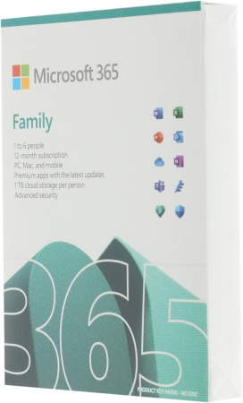 Офисное приложение Microsoft 365 Family Subscr 1YR Medialess P8 (6GQ-01556)