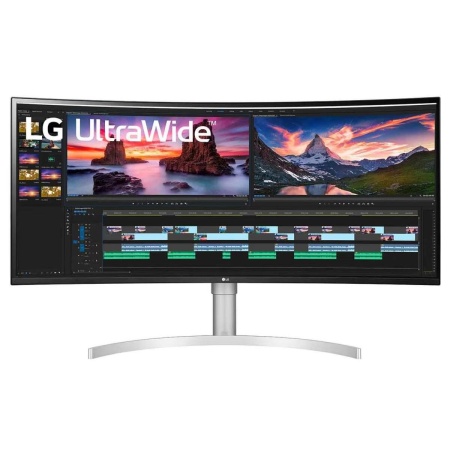 38" LG 38WN95C-W White-Black (Nano IPS, 3840x1600, HDMI+HDMI+DP+Thunderbolt, USB Hub, 1 ms, 178°/178°, 450 cd/m, 1000:1, 144Hz, MM, Curved 2300R)