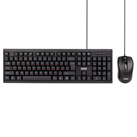 Клавиатура+мышь HIPER WIRED SET KEYBOARD/MOUSE HOS-211 BLACK