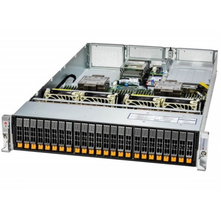 Платформа системного блока SuperMicro SYS-221H-TN24R 2U Hyper with 24 hot-swap 2.5" NVMe/SAS/SATA bays and 4 PCIe 5.0 x16 slots + up to 2 PCIe 5.0 x16 AIOM slots