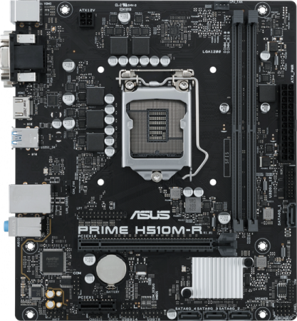 Материнская плата Asus PRIME H510M-R-SI Soc-1200 Intel H510 2xDDR4 mATX AC`97 8ch(7.1) GbLAN+VGA+DVI+HDMI White Box