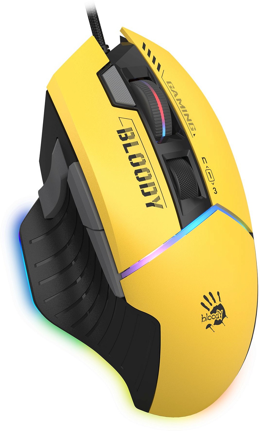 Мышь A4Tech Bloody W95 Max Sports желтый/серый оптическая (12000dpi) USB (10but) Мышь A4Tech Bloody W95 Max Sports желтый/серый оптическая (12000dpi) USB (10but)