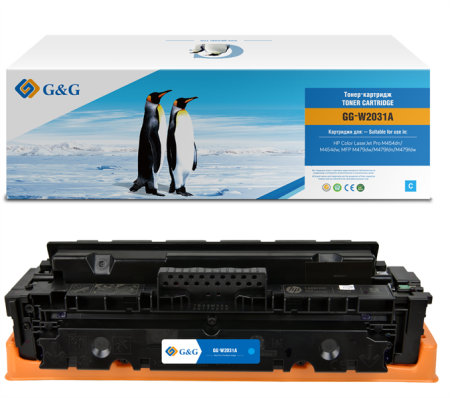 Картридж лазерный G&G GG-W2031A 415A голубой (2100стр.) для HP LJ M454/MFP M479