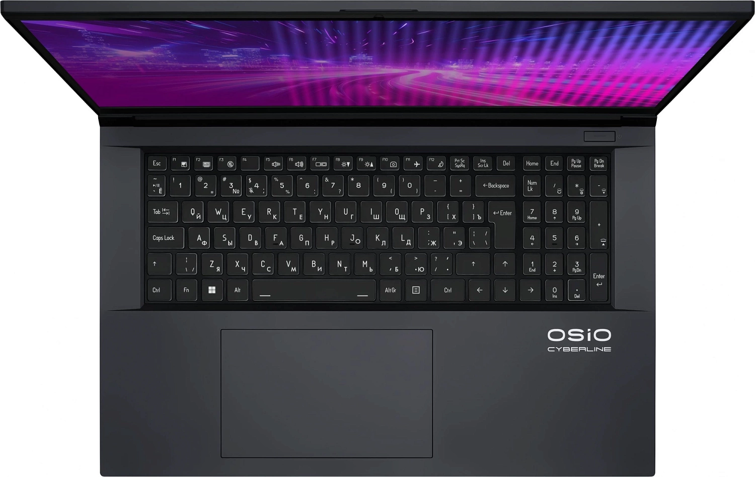 Ноутбук Osio CyberLine C170i-001 Core i5 12600H 16Gb SSD512Gb NVIDIA RTX RTX 3050 6Gb 17.3" IPS FHD (1920x1080) noOS dk.grey WiFi BT Cam 3410mAh