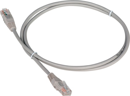 Патч-корд Lanmaster TWT-45-45-15-GY RJ-45 вил.-вилка RJ-45 кат.5E 15м серый ПВХ (уп.:1шт)