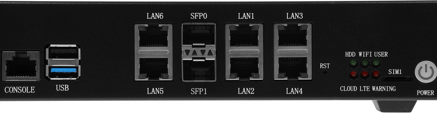 Маршрутизатор D-Link Service Router, 6x1000Base-T,  2x10GBase-X SFP+, 2xUSB ports, RJ45 Console