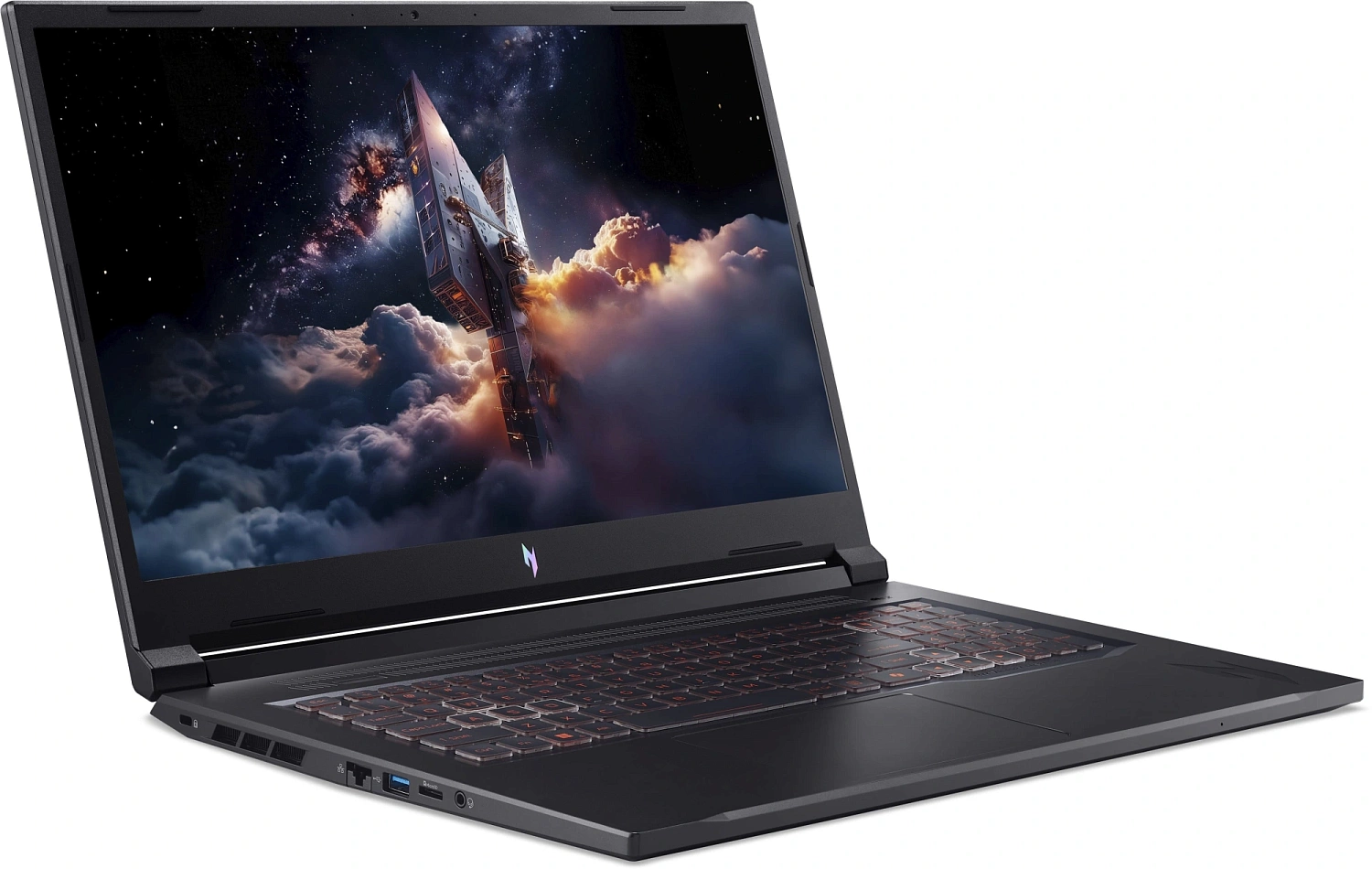 Ноутбук Acer Nitro V 17 AI ANV17-41-R6SG Ryzen 5 240 16Gb SSD512Gb NVIDIA GeForce RTX 5060 8Gb 17.3" IPS FHD (1920x1080) без ОС black WiFi BT Cam (NH.QYVCD.00A)