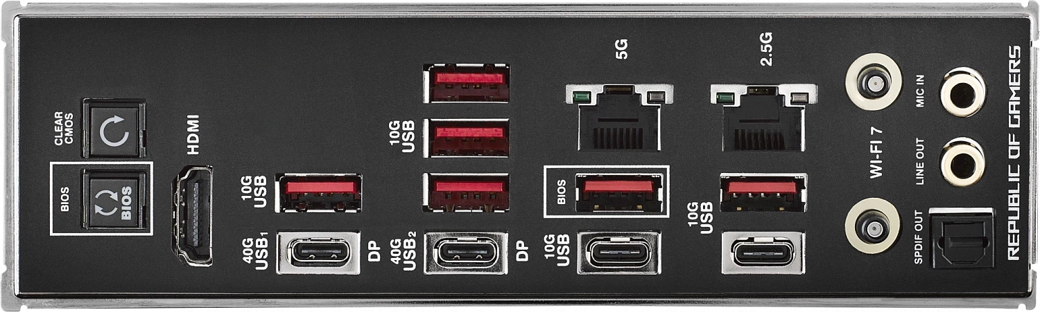 Материнская плата ASUS ROG CROSSHAIR X870E HERO, AM5, X870, 4*DDR5, 4*SATA, 5*M.2,  6*USB 3.2, 2*Type-C, 2*USB4, 6*PCIx16, HDMI, ATX; 90MB1IE0-M0EAY0