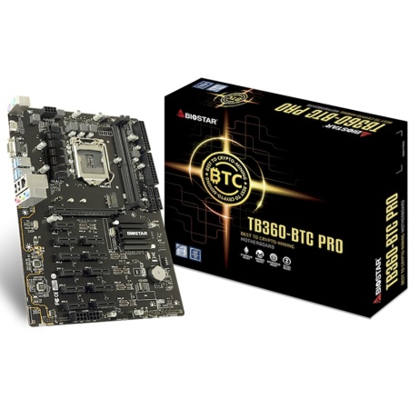 TB360-BTC Pro 2.0/3.0, Socket 1151, Intel®B360, 2xDDR4-2666, D-SUB+HDMI, 1xPCI-Ex16, 11xPCI-E16x1, 4xSATA3, 1xM.2, 8 Ch Audio, GLan, (2+4)xUSB2.0, (4+2)xUSB3.1, 2xPS/2, ATX, RTL {10} (685284)