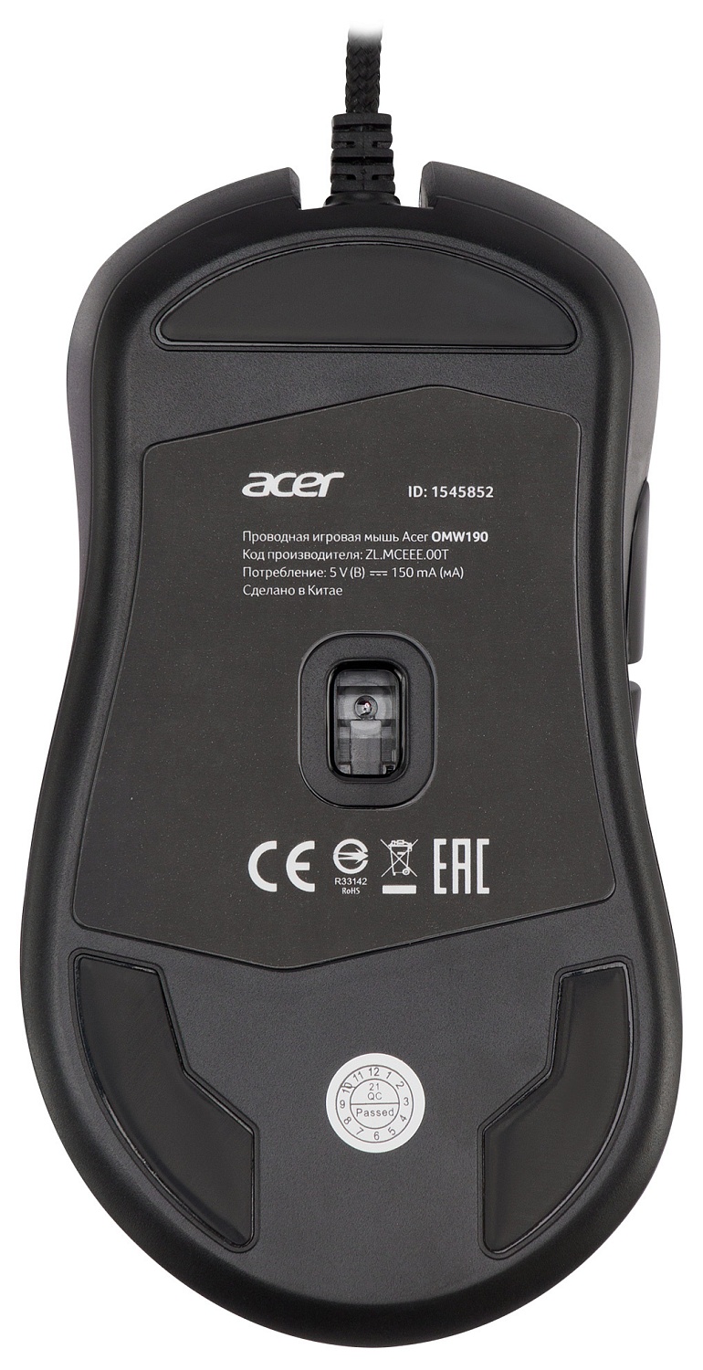 Мышь Acer OMW190 черный оптическая (6400dpi) USB (6but) Мышь Acer OMW190 черный оптическая (6400dpi) USB (6but)