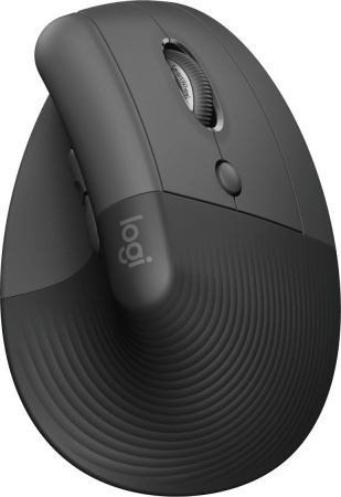 Мышь Logitech Lift графитовый оптическая (4000dpi) беспроводная BT/Radio USB (5but)