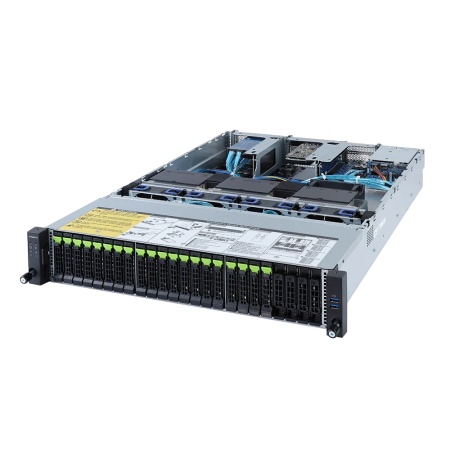 R282-Z9G 2U, 2x Epyc 7002/7003, 32x DIMM DDR4, 20x 2.5" NVME Gen4, 2x 2.5" SATA/SAS in rear side, 1x SupremeRAID SR-1000, 2x 1Gb/s (Intel I350-AM2), 1x PCIE Gen 4 x16, 1x M.2 Gen4, AST2500, 2x 1600W (601287)