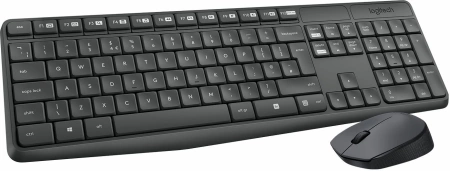Комплект беспроводной Logitech MK235 (клавиатура+мышь) КИРИЛИЦА (арт. 920-007949, M/N: Y-R0036 / M-R0060 / C-U0010)