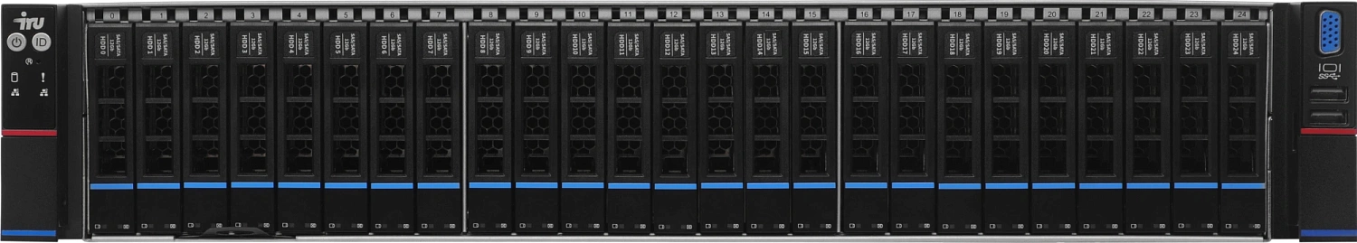Сервер IRU Rock g2225p 2x6348 4x64Gb 2x1800Gb 2.5" SAS-3 9361-8I AST2500 2xGigEth 2x1300W w/o OS (2139294)