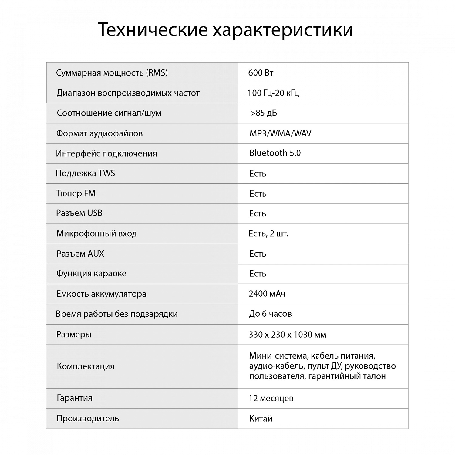 Минисистема Digma MS-14 черный 600Вт FM USB BT micro SD