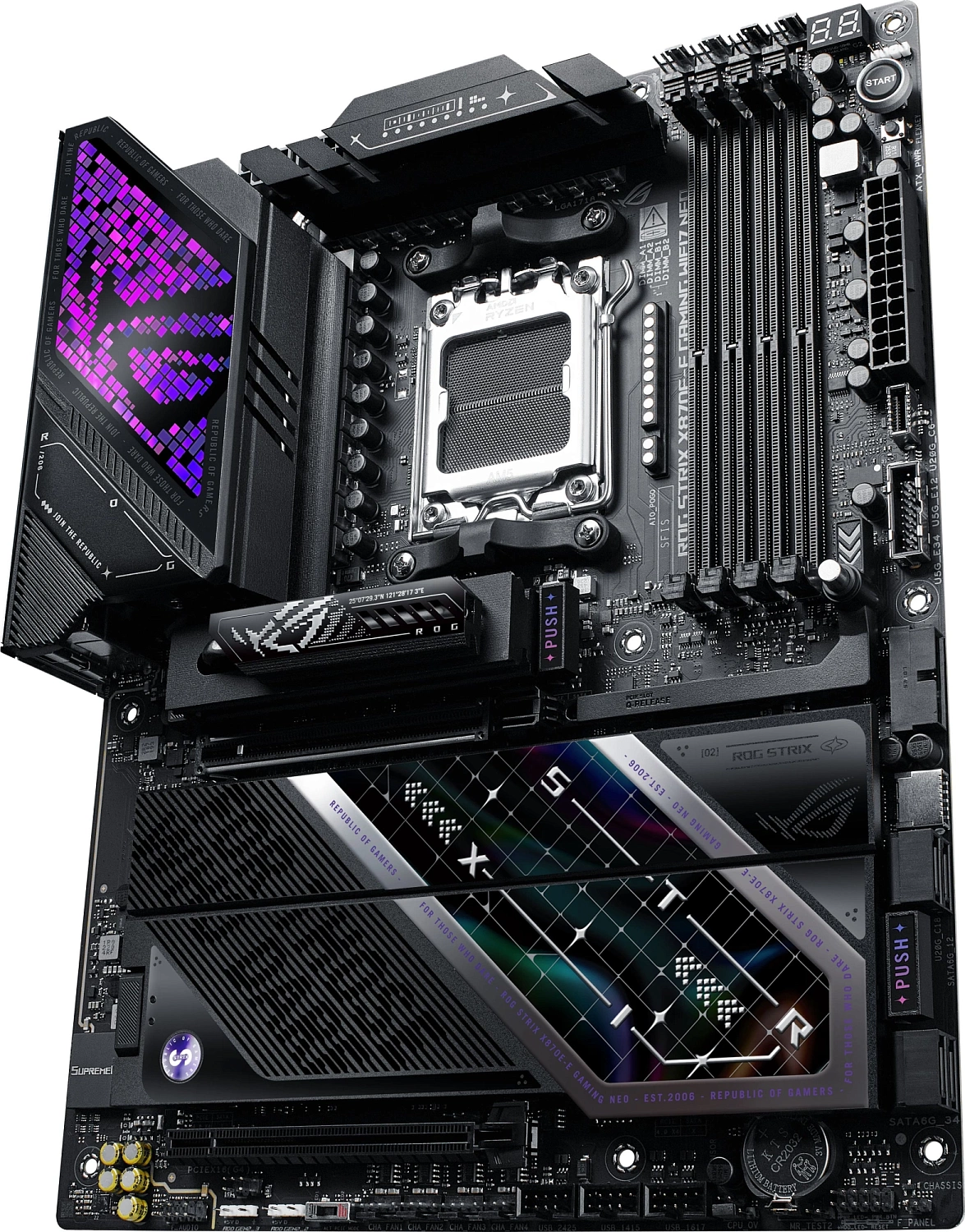 Материнская плата Asus ROG STRIX X870E-E GAMING WIFI7 NEO Socket AM5 AMD X870E 4xDDR5 ATX AC`97 8ch(7.1) 5Gigabit RAID+HDMI