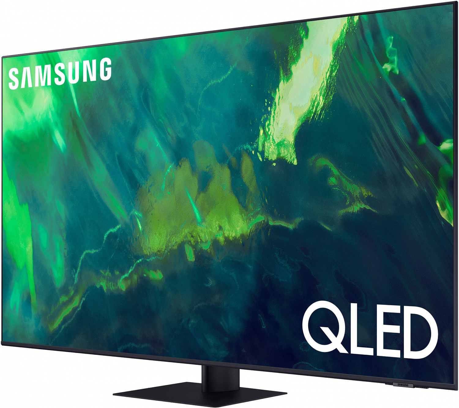 Телевизор QLED Samsung 55" QE55Q70BAUXCE Q темно-серый 4K Ultra HD 120Hz DVB-T2 DVB-C DVB-S2 WiFi Smart TV