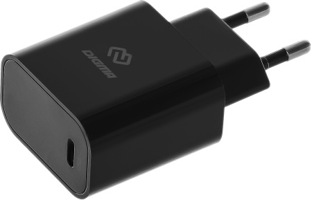 Сетевое зар./устр. Digma DGW2C 20W 3A (PD) USB-C универсальное черный (DGW2C0F010BK)