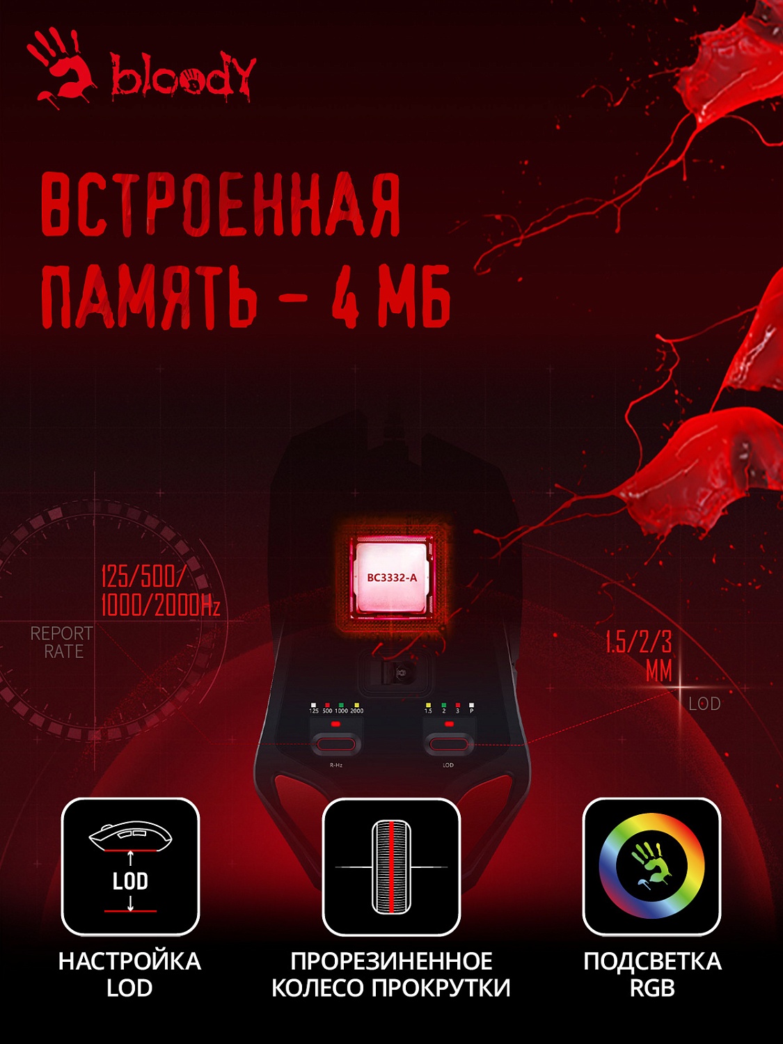 Мышь A4Tech Bloody W60 Max черный оптическая (10000dpi) USB (7but) Мышь A4Tech Bloody W60 Max черный оптическая (10000dpi) USB (7but)