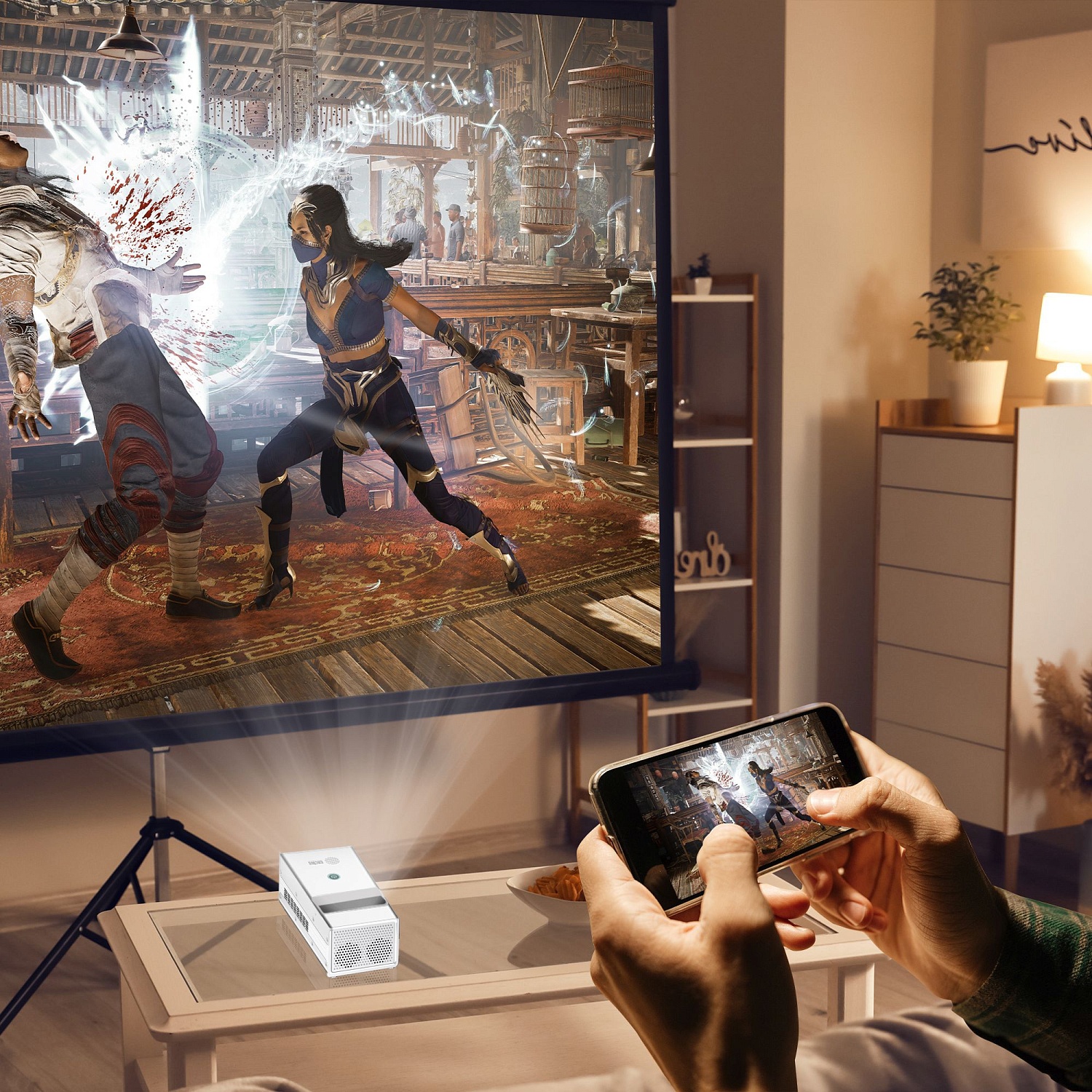 Проектор Cactus CS-PRU.03WT.WUXGA-A DLP 6500Lm (1920x1080) 2000:1 ресурс лампы:30000часов 1xUSB typeA 1xHDMI 1.5кг