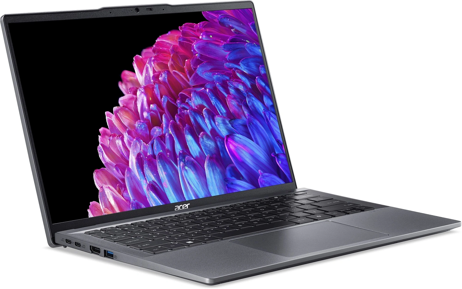 Ноутбук Acer Swift Go 14 SFG14-63-R7T4 Ryzen 9 8945HS 32Gb SSD1Tb AMD Radeon 780M 14" OLED 2.8K (2880x1800) Windows 11 Home metall WiFi BT Cam (NX.KTSCD.001)
