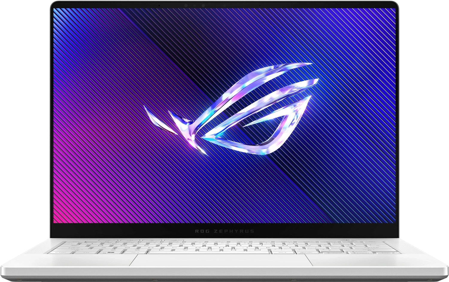 Ноутбук Asus ROG Zephyrus G14 GA403WW-QS100W Ryzen AI 9 HX 370 32Gb SSD1Tb NVIDIA GeForce RTX5080 16Gb 14" OLED 3K (2880x1800) Windows 11 Home white WiFi BT Cam Bag (90NR0MA4-M004S0)