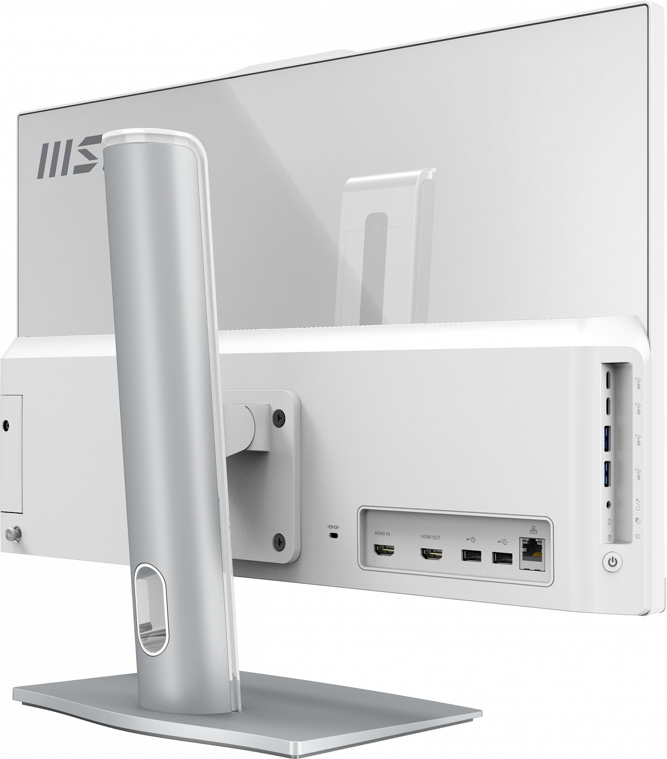 Моноблок MSI Modern AM242P 12M-257XRU 23.8" Full HD i3 1215U (1.2) 8Gb SSD512Gb UHDG noOS GbitEth WiFi BT 120W клавиатура мышь Cam белый 1920x1080