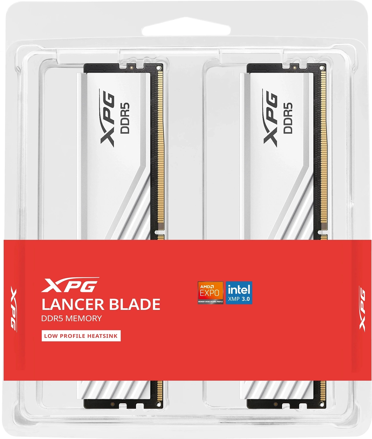 Модуль памяти ADATA 32GB DDR5 RGB 6000 (PC5 48000) DIMM XPG Lancer Blade white kit 2*16, 1.35V, CL34