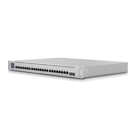 Коммутатор Ubiquiti Switch Enterprise 24 PoE Layer 3, PoE switch with (12) 2.5GbE, 802.3at PoE+ RJ45 ports, (12) GbE, 802.3at PoE+ RJ45 ports, and (2) 10G SFP+ ports.