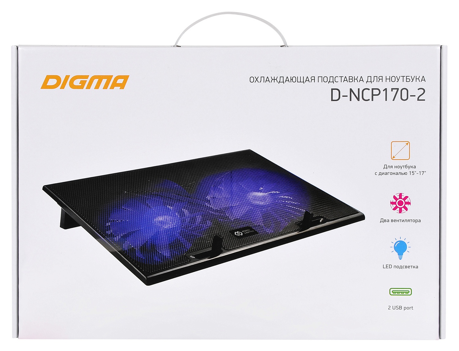 Подставка для ноутбука Digma D-NCP170-2 17"390x270x27мм 20дБ 2xUSB 2x 150ммFAN 600г черный Подставка для ноутбука Digma D-NCP170-2 17"390x270x27мм 20дБ 2xUSB 2x 150ммFAN 600г черный