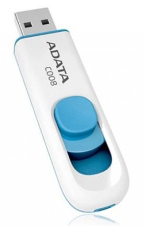 Флеш Диск A-Data 64Gb Classic AC008 AC008-64G-RWE USB2.0 синий/белый