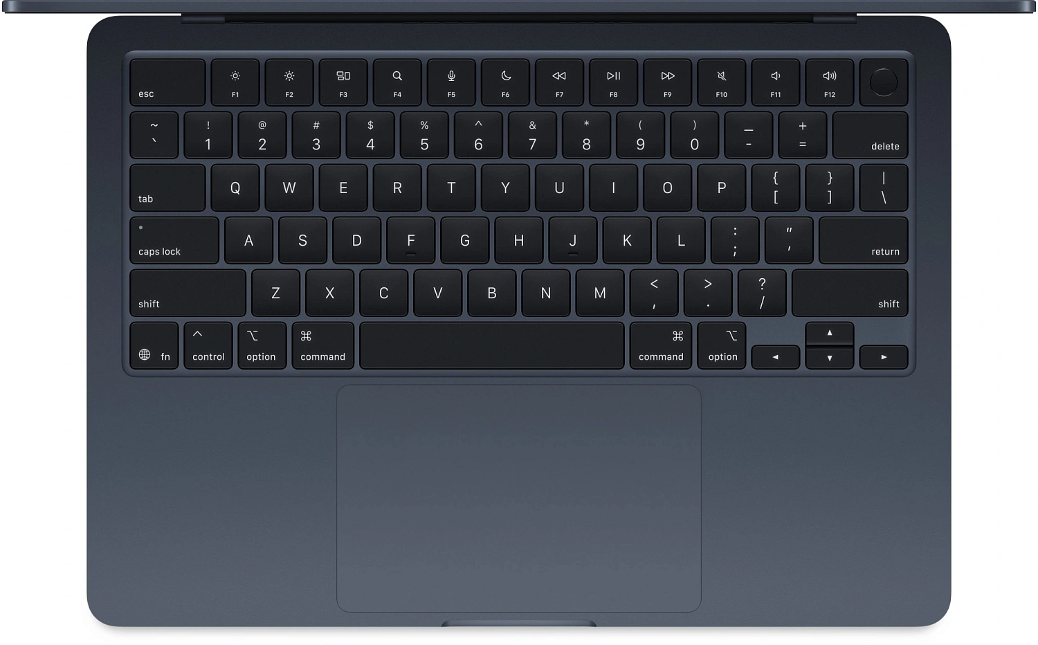 Ноутбук Apple MacBook Air A3240 M4 10 core 16Gb SSD256Gb/8 core GPU 13.6" Liquid Retina (2560x1664) macOS midnight WiFi BT Cam (MW123LL/A)