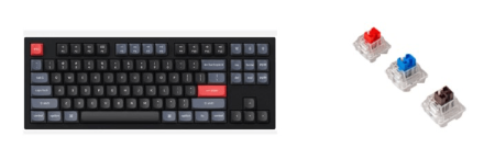 Проводная Клавиатура механическая Keychron Q3 ( Q3-M1)  Red Gateron G Pro ( красные свичи), RGB- подсветка, Hotswap (возможность замены переключателей) , Knob (регулирующая поворотная ручка)RGB подсветка,87 кнопок, цвет черный