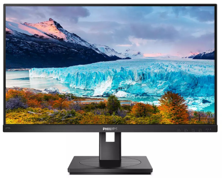 Монитор 27" Philips 275S1AE 2560x1440 75Гц IPS WLED 16:9 4ms DVI HDMI DP 1000:1 50M:1 178/178 300cd HAS Pivot Swivel Tilt Speakers Black