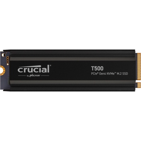 Твердотельный накопитель SSD Crucial T500 2TB PCIe Gen4 NVMe M.2 SSD with heatsink CT2000T500SSD5