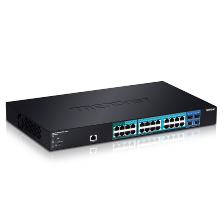 28-port Gigabit POE+ Managed Layer 2 Switch with 4 shared SFP slots RTL {3}