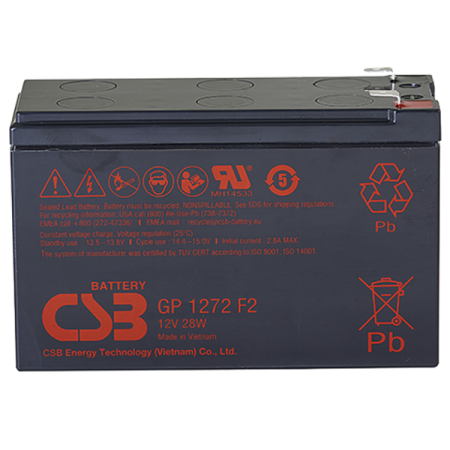 Акб CSB Аккумуляторная батарея для ИБП (25W) (12V/7,2Ah)