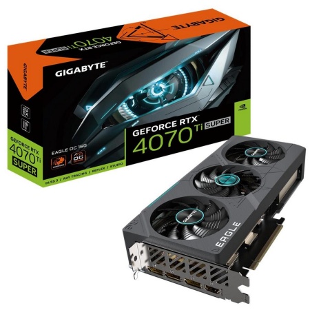 Видеокарта Gigabyte RTX4070Ti SUPER EAGLE OC 16GB GDDR6X 256-bit DPx3 HDMI 3FAN RTL