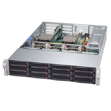 SuperMicro CSE-826BE1C-R920WB 2U, WIO, E-ATX, 920 Вт, 12x 3.5-inch SAS3/SATA3 HDD/SSD w/1 Expander, черный